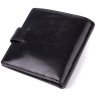 Классический мужской кошелек из гладкой кожи на кнопке без монетницы Tony Perotti черный 108515 modnotak фото - 2