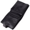 Классический мужской кошелек из гладкой кожи на кнопке без монетницы Tony Perotti черный 108515 modnotak фото - 7