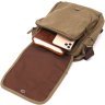 Мужская текстильная сумка-барсетка оливкового цвета с ручкой Vintage 2422228 - 7