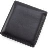 Черный женский кошелек из натуральной кожи с фиксацией на кнопку Marco Coverna 68615 - 4