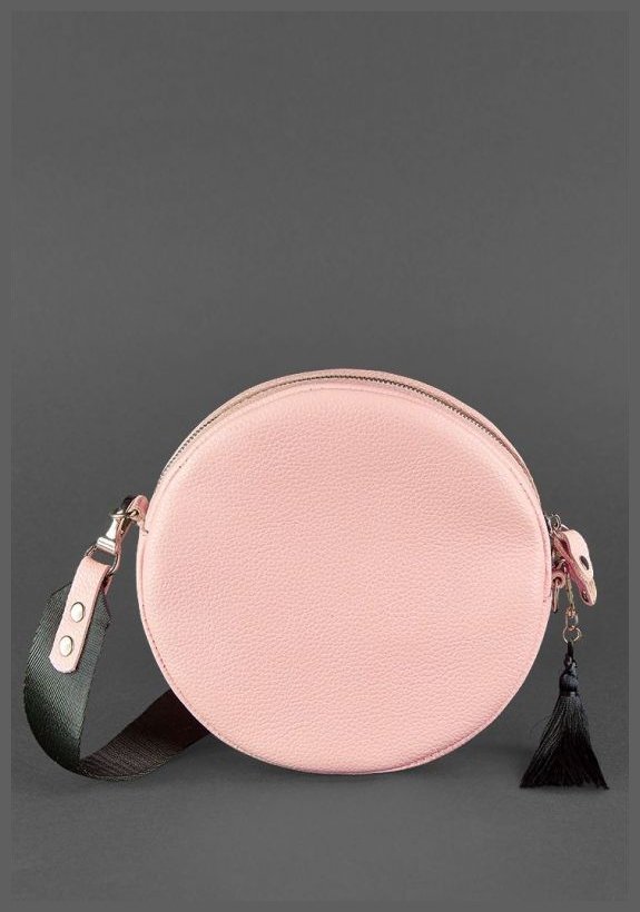 Круглая женская сумка-кроссбоди розового цвета BlankNote Tablet 78615