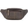 Темно-коричневая мужская сумка на пояс из винтажной кожи Visconti 69015 - 7