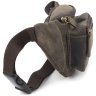 Темно-коричневая мужская сумка на пояс из винтажной кожи Visconti 69015 - 2