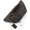 Темно-коричневая мужская сумка на пояс из винтажной кожи Visconti 69015 - 3