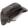 Темно-коричнева чоловіча сумка на пояс із вінтажної шкіри Visconti 69015 - 6