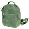 Зеленый женский рюкзак-сумка из натуральной кожи крейзи хорс BlankNote Groove S 79015 - 1