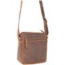 Мужская сумка-планшет через плечо из винтажной кожи светло-коричневого цвета Visconti 69115 - 11