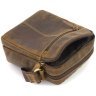 Чоловіча сумка-планшет через плече із вінтажної шкіри світло-коричневого кольору Visconti 69115 - 6