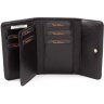Класичний жіночий гаманець з фактурної шкіри чорного кольору Tony Bellucci (10840) - 2