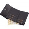 Класичний жіночий гаманець з фактурної шкіри чорного кольору Tony Bellucci (10840) - 5