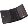 Класичний жіночий гаманець з фактурної шкіри чорного кольору Tony Bellucci (10840) - 6