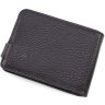 Чорне чоловіче портмоне невеликого розміру з фактурної шкіри Bond Non (10900) - 3