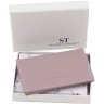 Темно-рожева жіноча обкладинка для документів маленького розміру з натуральної шкіри ST Leather (14004) - 8