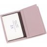 Темно-рожева жіноча обкладинка для документів маленького розміру з натуральної шкіри ST Leather (14004) - 5