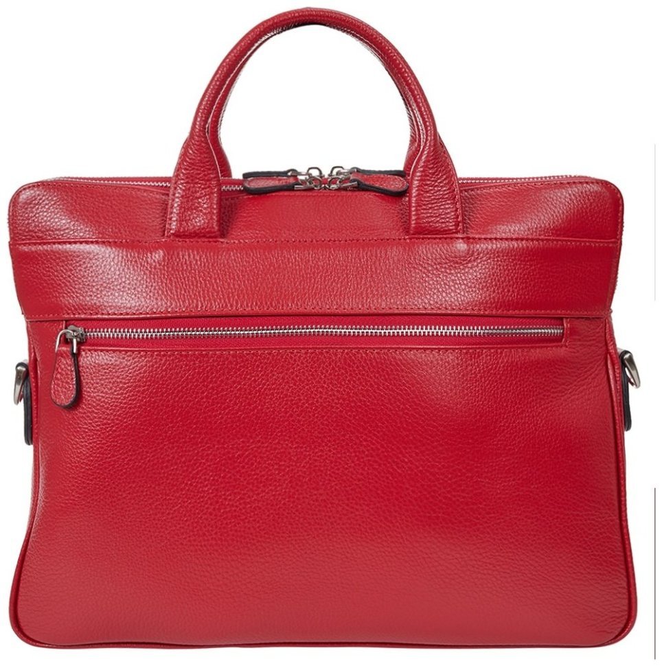 Женский портфель из высококачественной натуральной кожи красного цвета Desisan 80316 modnotak фото №2