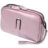 Темно-розовая женская сумка-кроссбоди из натуральной кожи на два отделения Vintage 2422279 - 1