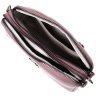 Темно-розовая женская сумка-кроссбоди из натуральной кожи на два отделения Vintage 2422279 - 5