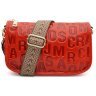 Эксклюзивная женская кожаная сумка красного цвета с лямкой на плечо Keizer 71516 - 1