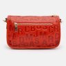 Эксклюзивная женская кожаная сумка красного цвета с лямкой на плечо Keizer 71516 - 3
