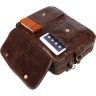 Фирменная сумка для ноутбука из натуральной кожи коричневого цвета VINTAGE STYLE (14244) - 7