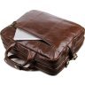 Фирменная сумка для ноутбука из натуральной кожи коричневого цвета VINTAGE STYLE (14244) - 8