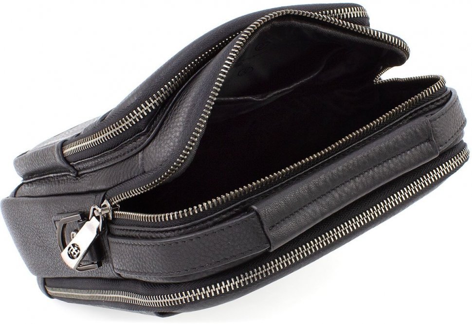 Простора чоловіча шкіряна сумка-барсетка під планшет і особисті речі H.T Leather (10239)