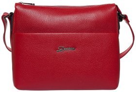 Компактная женская сумка из кожи флотар красного цвета Desisan 81716