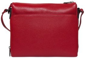 Компактная женская сумка из кожи флотар красного цвета Desisan 81716