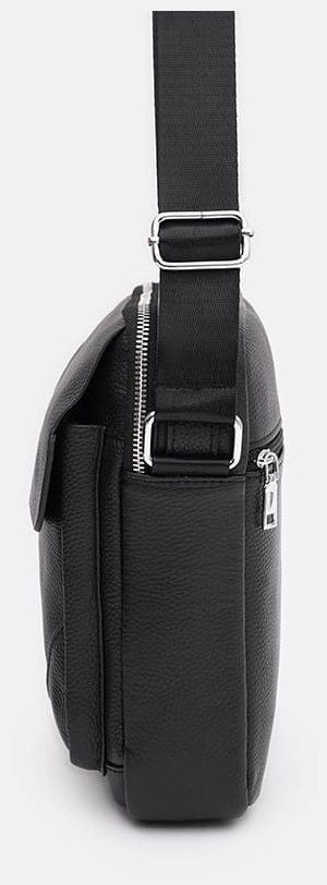 Качественная мужская сумка планшет из натуральной кожи флотар Keizer 91816 черного цвета modnotak фото №4