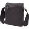 Черная мужская наплечная сумка из натуральной кожи высокого качества H.T Leather (10327) - 1