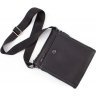 Черная мужская наплечная сумка из натуральной кожи высокого качества H.T Leather (10327) - 5