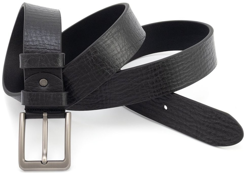 Классический ремень мужской кожаный батал увеличенной длины до 140 см Gherardini 40831 (итальянская кожа) modnotak фото №4