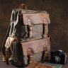 Туристический рюкзак из текстиля болотного цвета Vintage (20107) - 4