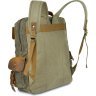 Туристический рюкзак из текстиля болотного цвета Vintage (20107) - 5