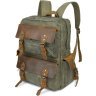 Туристический рюкзак из текстиля болотного цвета Vintage (20107) - 6