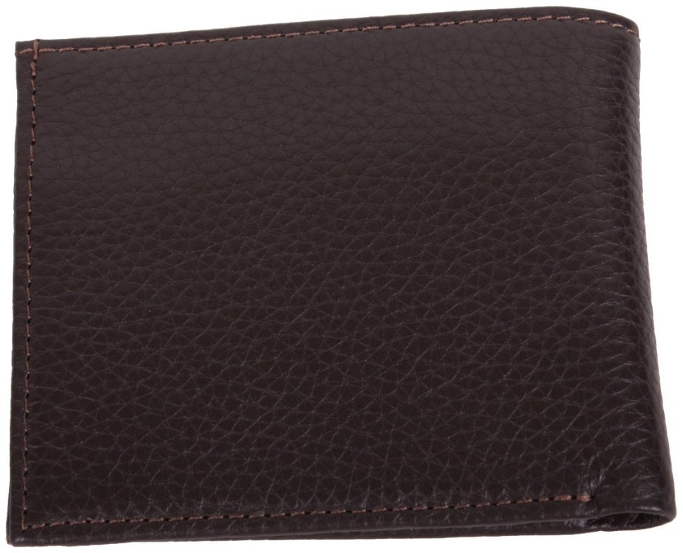 Мужское коричневое портмоне из кожи флотар Vip Collection 102616 modnotak фото №2