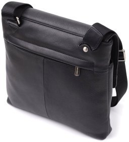 Мужская сумка мессенджер из натуральной кожи Tony Perotti Италия 103316 Черный