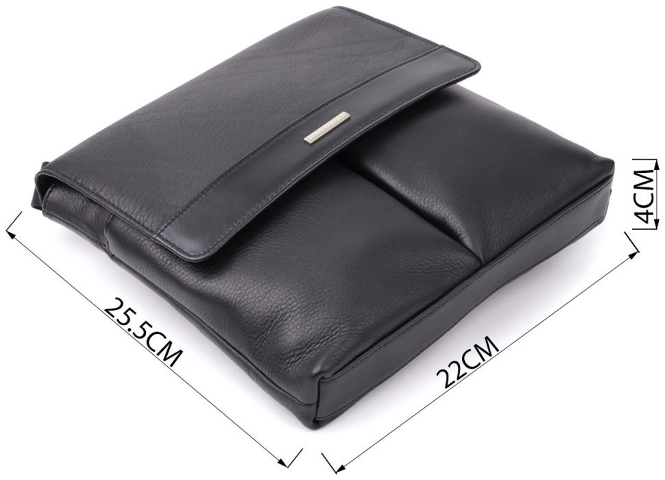 Мужская сумка мессенджер из натуральной кожи Tony Perotti Италия 103316 Черный фото №3 Мужская сумка мессенджер из натуральной кожи Tony Perotti Италия 103316 Черный modnotak фото №3