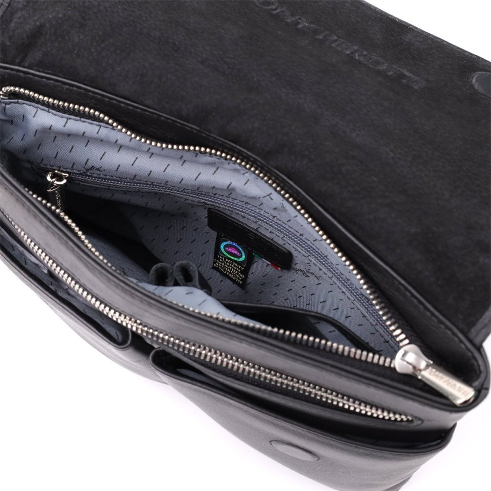 Мужская сумка мессенджер из натуральной кожи Tony Perotti Италия 103316 Черный фото №6 Мужская сумка мессенджер из натуральной кожи Tony Perotti Италия 103316 Черный modnotak фото №6