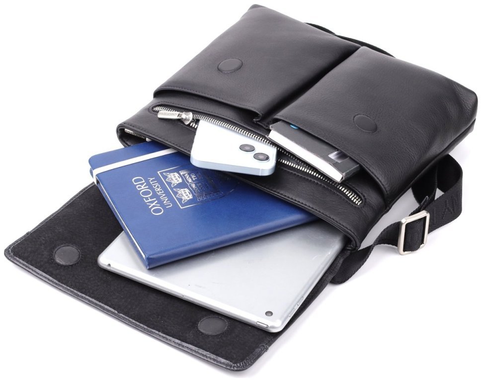 Мужская сумка мессенджер из натуральной кожи Tony Perotti Италия 103316 Черный фото №8 Мужская сумка мессенджер из натуральной кожи Tony Perotti Италия 103316 Черный modnotak фото №8