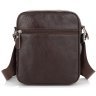 Коричневая мужская сумка-планшет из фактурной кожи на молнии Tiding Bag (15801) фото №3 Коричневая мужская сумка-планшет из фактурной кожи на молнии Tiding Bag (15801) modnotak фото - 3