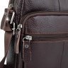 Коричнева чоловіча сумка-планшет з фактурної шкіри на блискавці Tiding Bag (15801) - 5