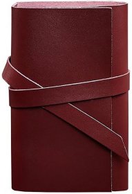 Жіночий блокнот (Софт-бук) зі шкіряною обкладинкою бордового кольору BlankNote (13716)