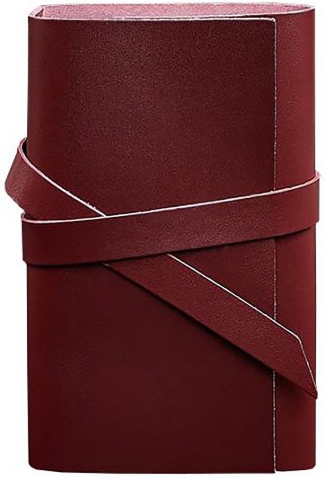 Женский блокнот (Софт-бук) с кожаной обложкой бордового цвета BlankNote (13716)