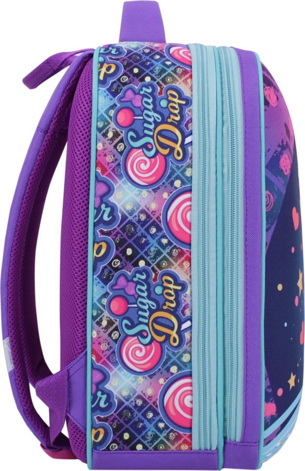 Яркий текстильный школьный рюкзак для девочек с единорогом Bagland (53816)