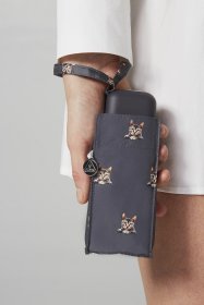 Мини-зонт женский Fulton L501 Tiny-2 Meow (черный с принтом котиков) 93916
