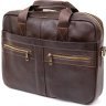 Темно-коричневая мужская сумка для ноутбука из натуральной кожи Vintage (20453) - 1
