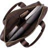 Темно-коричневая мужская сумка для ноутбука из натуральной кожи Vintage (20453) - 4