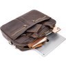 Темно-коричневая мужская сумка для ноутбука из натуральной кожи Vintage (20453) - 5