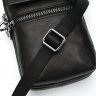 Компактна чоловіча сумка-барсетка чорного кольору з натуральної шкіри Vintage (20017) - 9